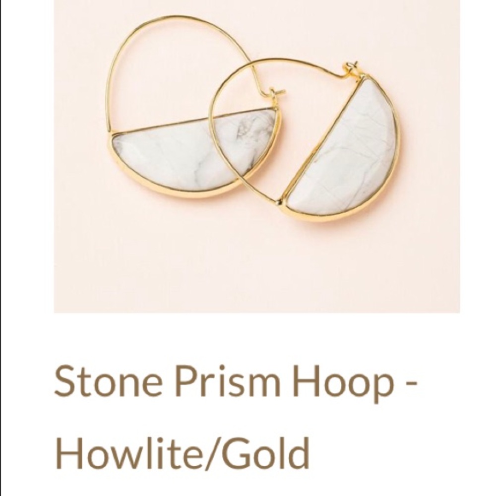 Scout Stone Prism Hoop earrings